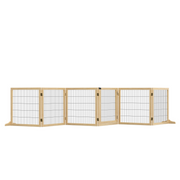 cortex-london-pawhut-york-six-panel-foldable-pine-wood-dog-gate-432cm-natural