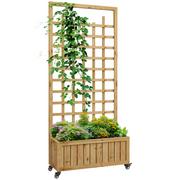 cortex-london-windsor-outsunny-fir-wood-trellis-planter-raised-garden-bed-wheels