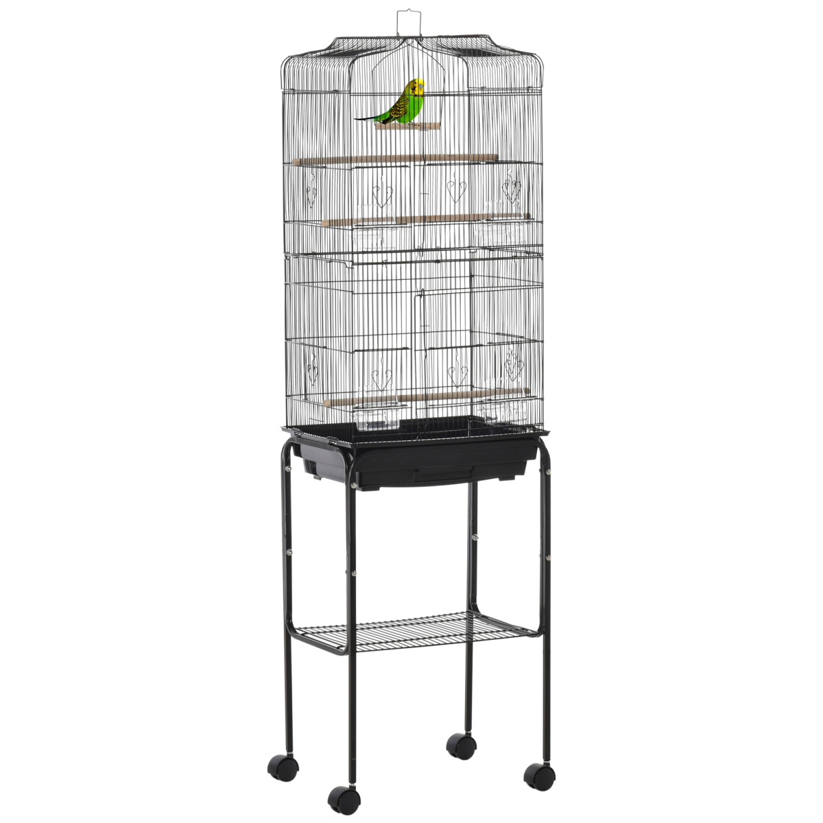 cortex-london-windsor-metal-bird-cage-with-rolling-stand-black
