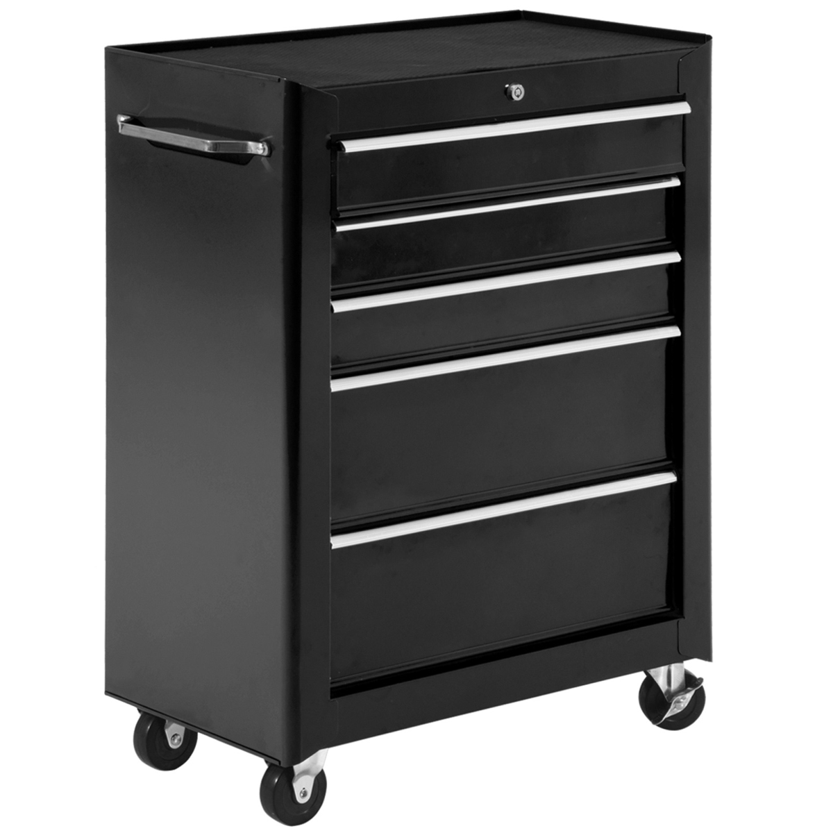 cortex-london-york-five-drawer-lockable-steel-tool-storage-cabinet-black