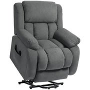 HOMCOM Recliner Armchair Lift Chair, Electric Recliner Chair with Vibration Massage and Heat, Wide Seat, USB Port, Grey