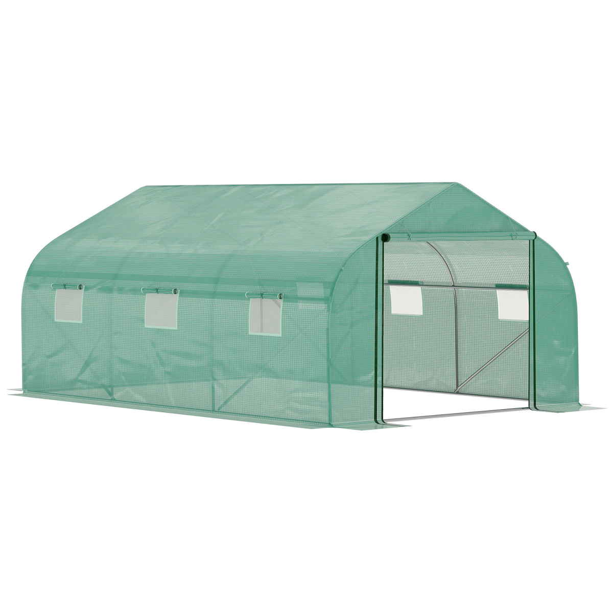 cortex-london-windsor-walk-in-polytunnel-tent-4-point-47-x-3-x-2m-green-pe-cover-six-mesh-lined-windows