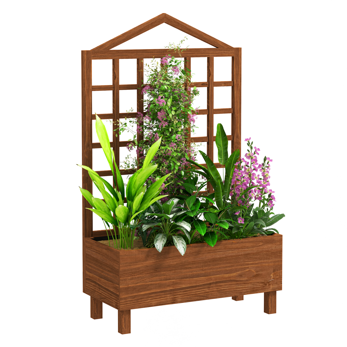 cortex-london-windsor-fir-wood-garden-planter-with-trellis-brown