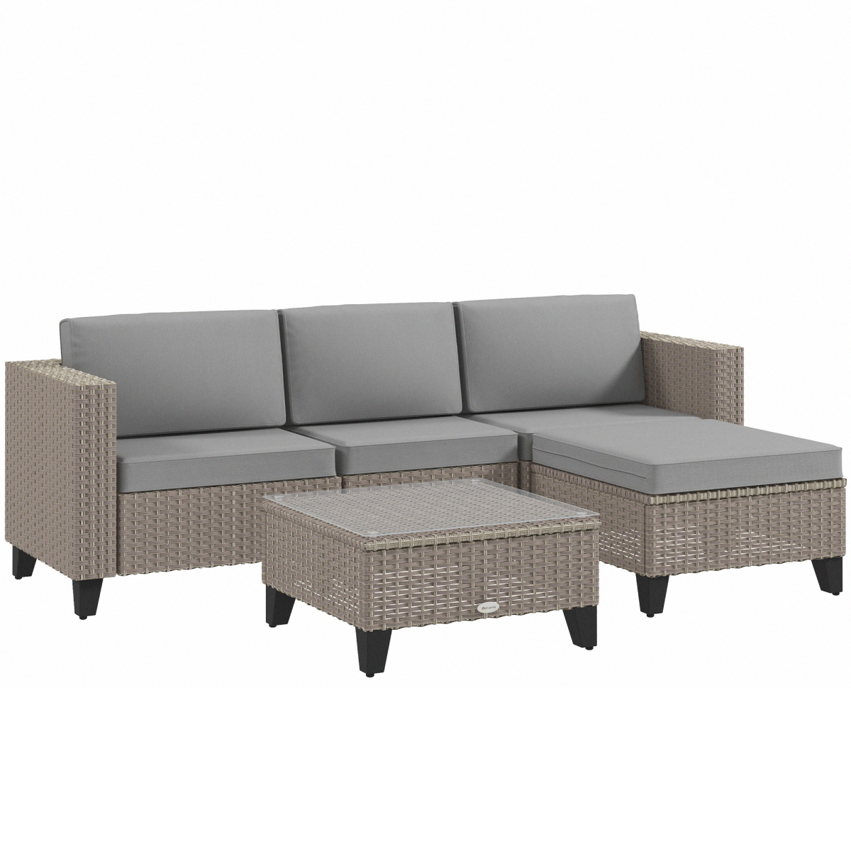cortex-london-windsor-five-piece-rattan-garden-set-glass-coffee-table-brown-grey