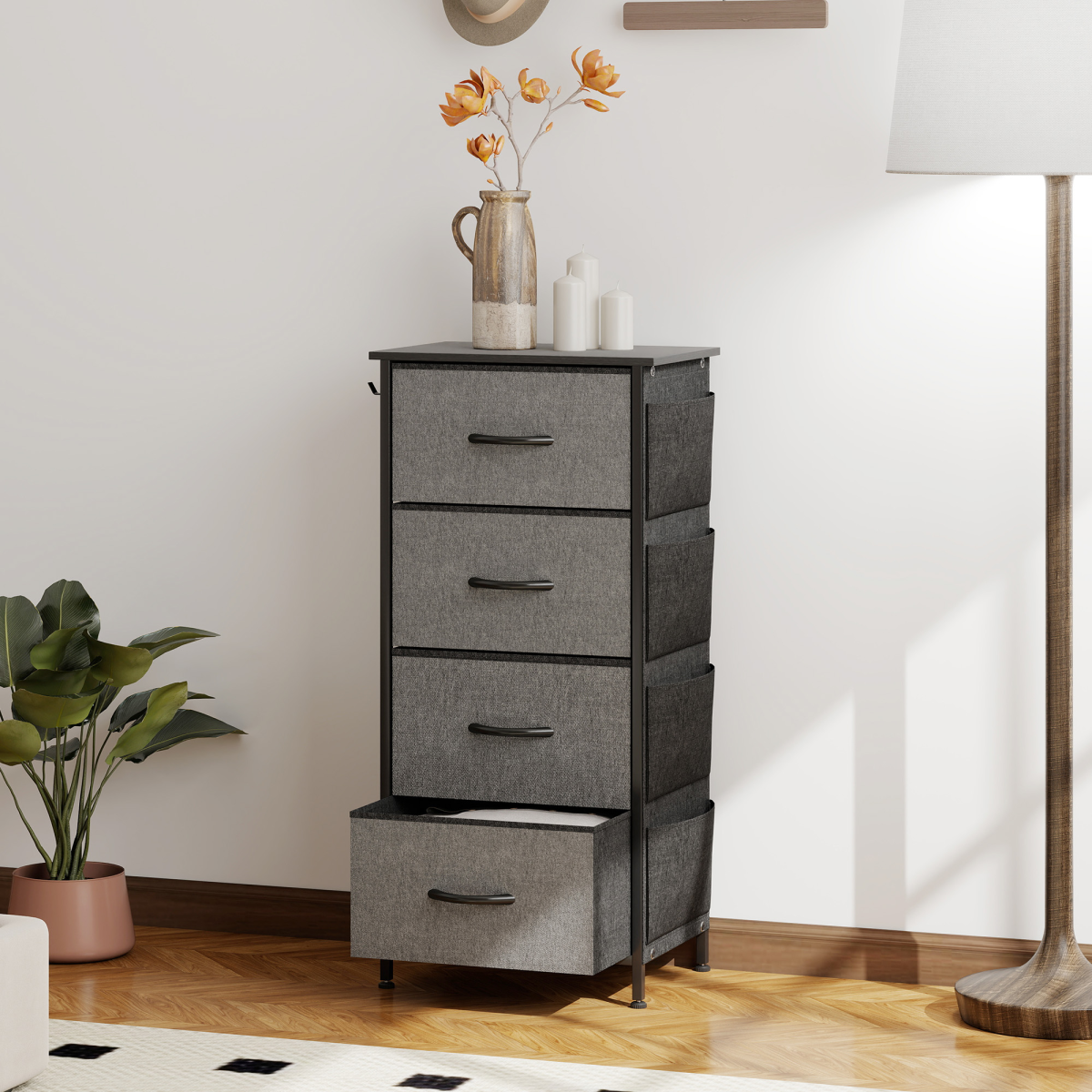 cortex-london-york-charcoal-grey-four-drawer-storage-chest-with-steel-frame