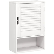 HOMCOM Bathroom Cabinet, Wall Mounted Storage Cabinet with Adjustable Shelves, 40 x 20 x 60 cm, White