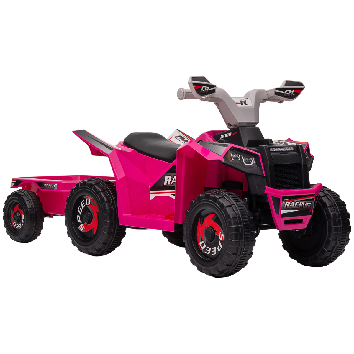 cortex-london-windsor-electric-quad-bike-kids-ride-on-atv-pink-back-trailer