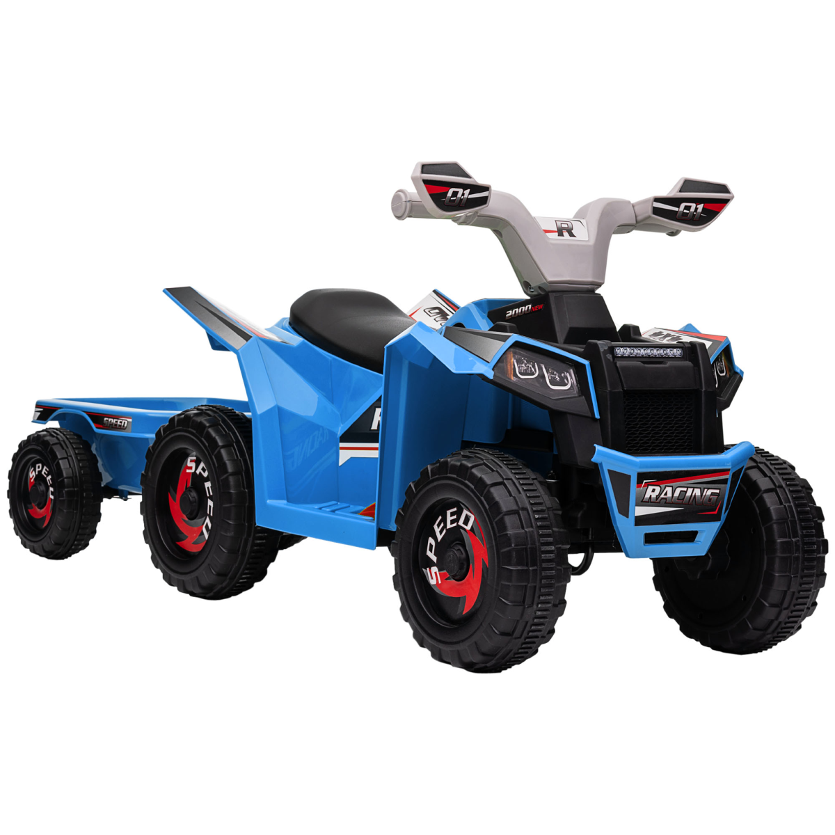 cortex-london-windsor-6v-kids-electric-quad-bike-trailer-blue