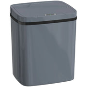 HOMCOM 15L Sensor Bin, Automatic Touchless Kitchen Bin, Easy Clean, Battery Operated for Home Office, Bedroom, Bathroom, Grey