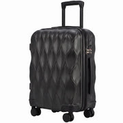 HOMCOM 20Inch Suitcase, ABS Hard Shell Carry On Luggage with TSA Lock, Spinner Wheels, Telescopic Handle, Black