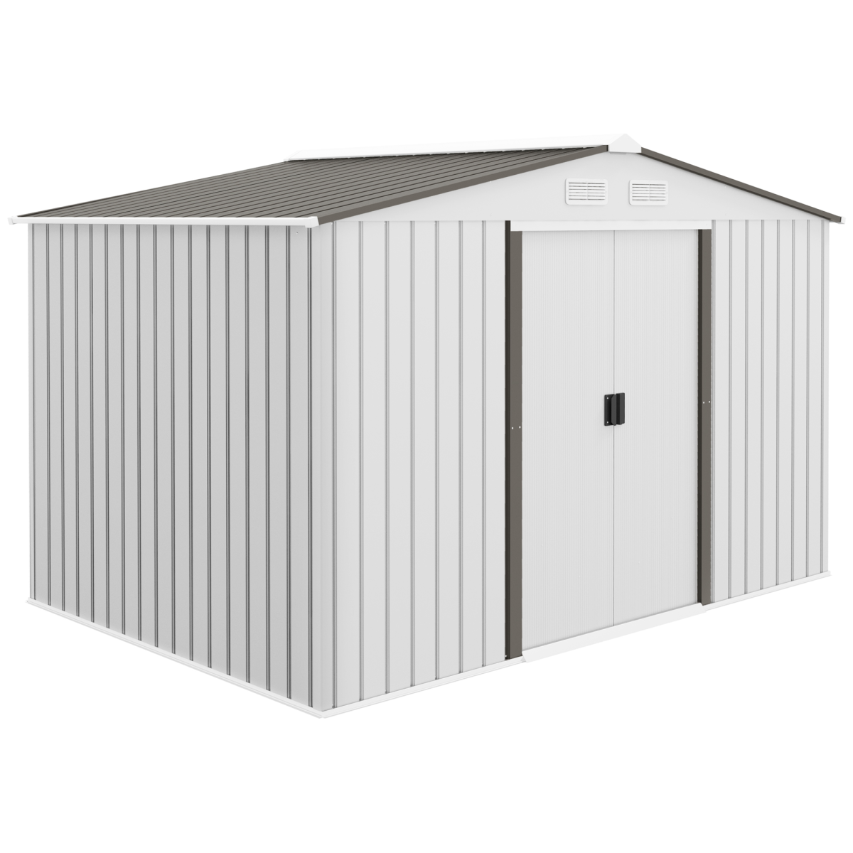 cortex-london-windsor-silver-galvanised-steel-garden-storage-shed-sliding-door