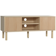 HOMCOM TV Stand Cabinet for TVs up to 50" with Sliding Doors, Natural