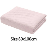 Washable Reusable Absorbent Incontinence Bed Pads Mats Sheet Mattress Protector-Light Pink-80*100cm