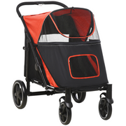 cortex-london-windsor-foldable-dog-stroller-carriage-red