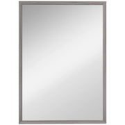 HOMCOM Wall Bathroom Mirror, 50 x 70 cm Wall-Mounted Mirror for Living Room, Bedroom, Hallway, Grey