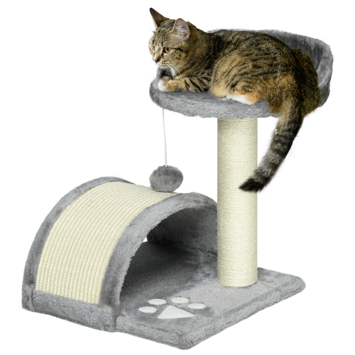 cortex-london-windsor-kitten-cat-tree-scratching-centre-beige-grey-sisal-toy-ball