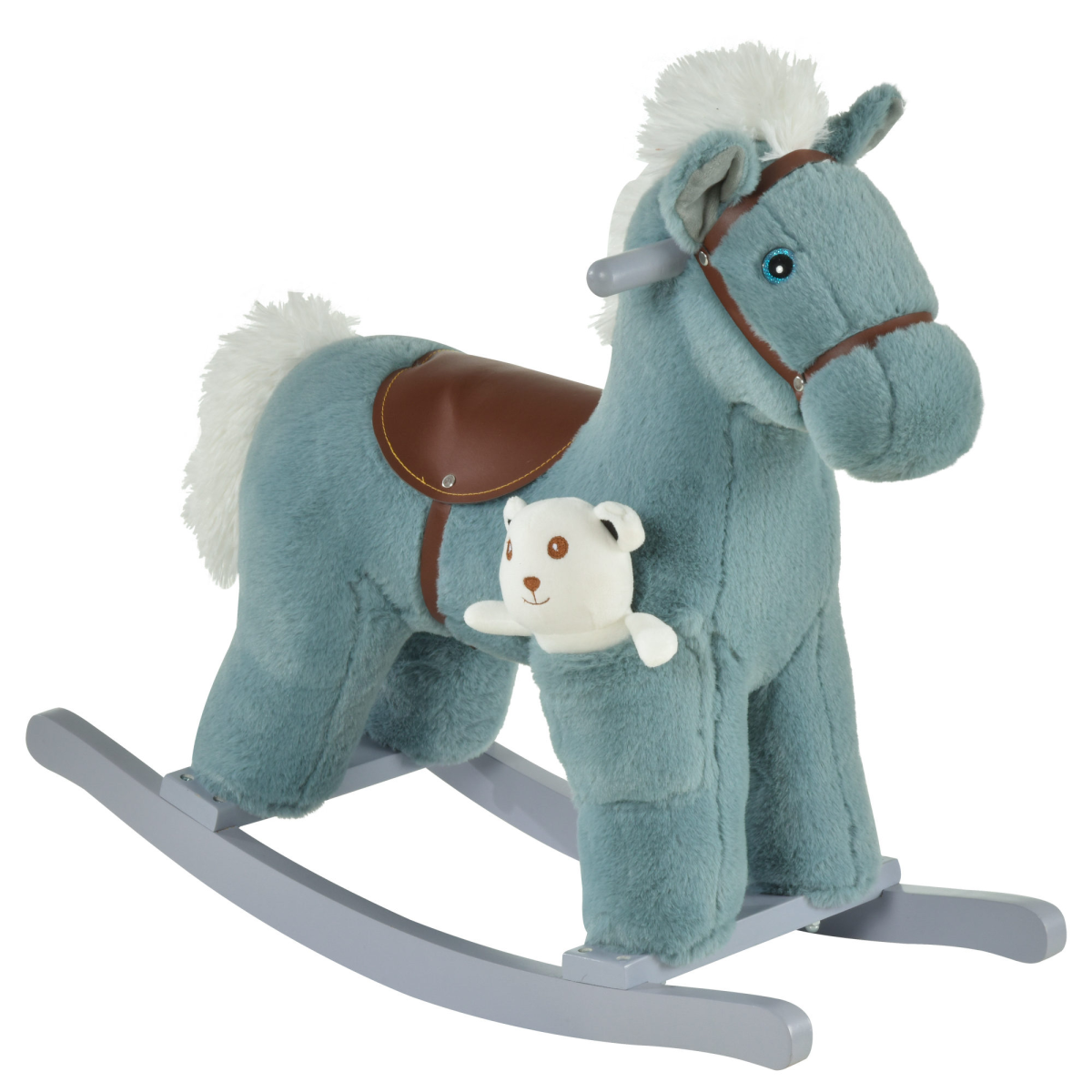 cortex-london-windsor-kids-plush-ride-on-rocking-horse-with-sound-handle-grip