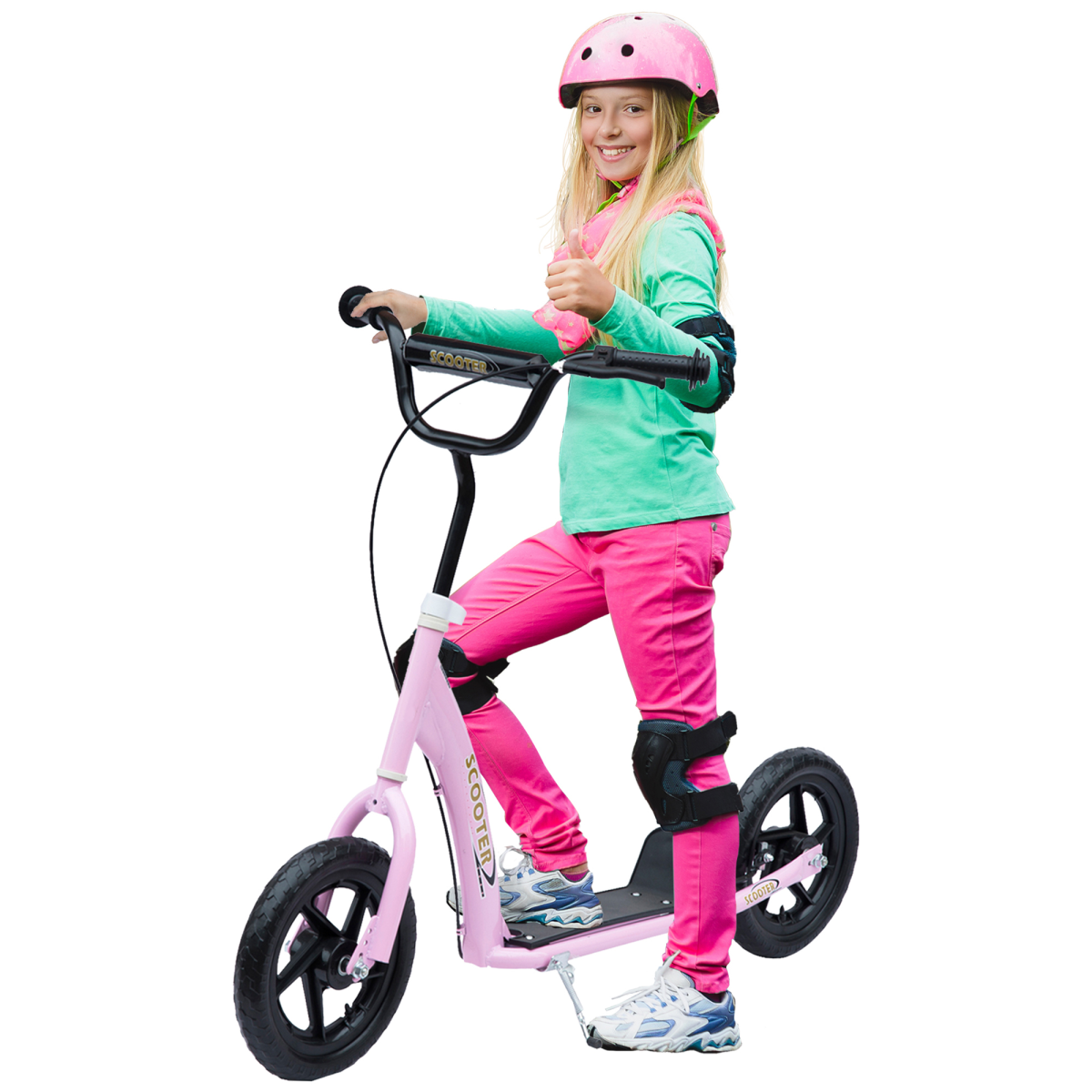 cortex-london-windsor-pink-kids-stunt-scooter-12-inch-eva-tyres