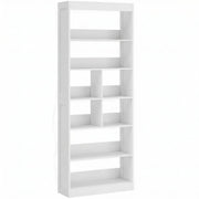 HOMCOM Bookcase, 6-Tier Bookshelf with Open Storage Shelves, Cubes, 180 cm Tall Display Shelf with Anti-Tipping Design, White