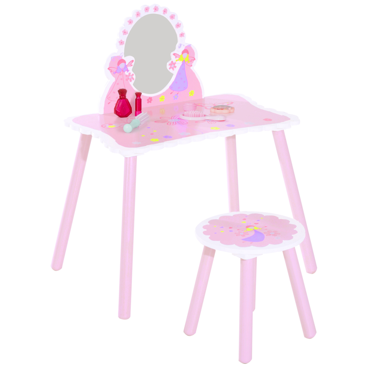 cortex-london-windsor-girls-pink-dressing-table-make-up-play-set-with-chair-and-mirror