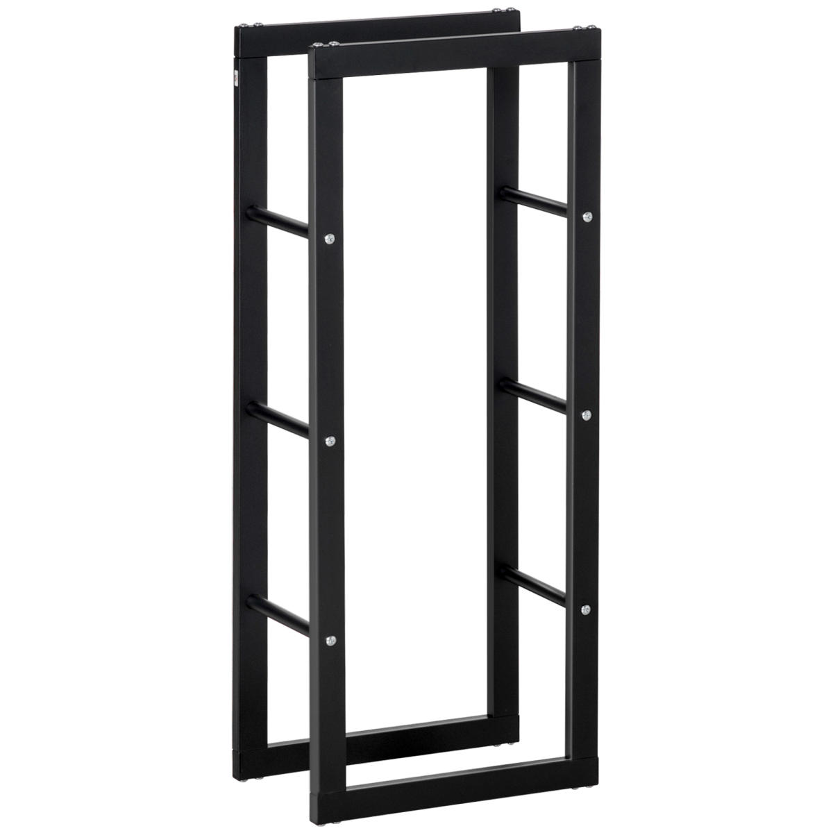 Robin Metal Rust-Resistant Firewood Log Rack Black