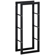 Robin Metal Rust-Resistant Firewood Log Rack Black