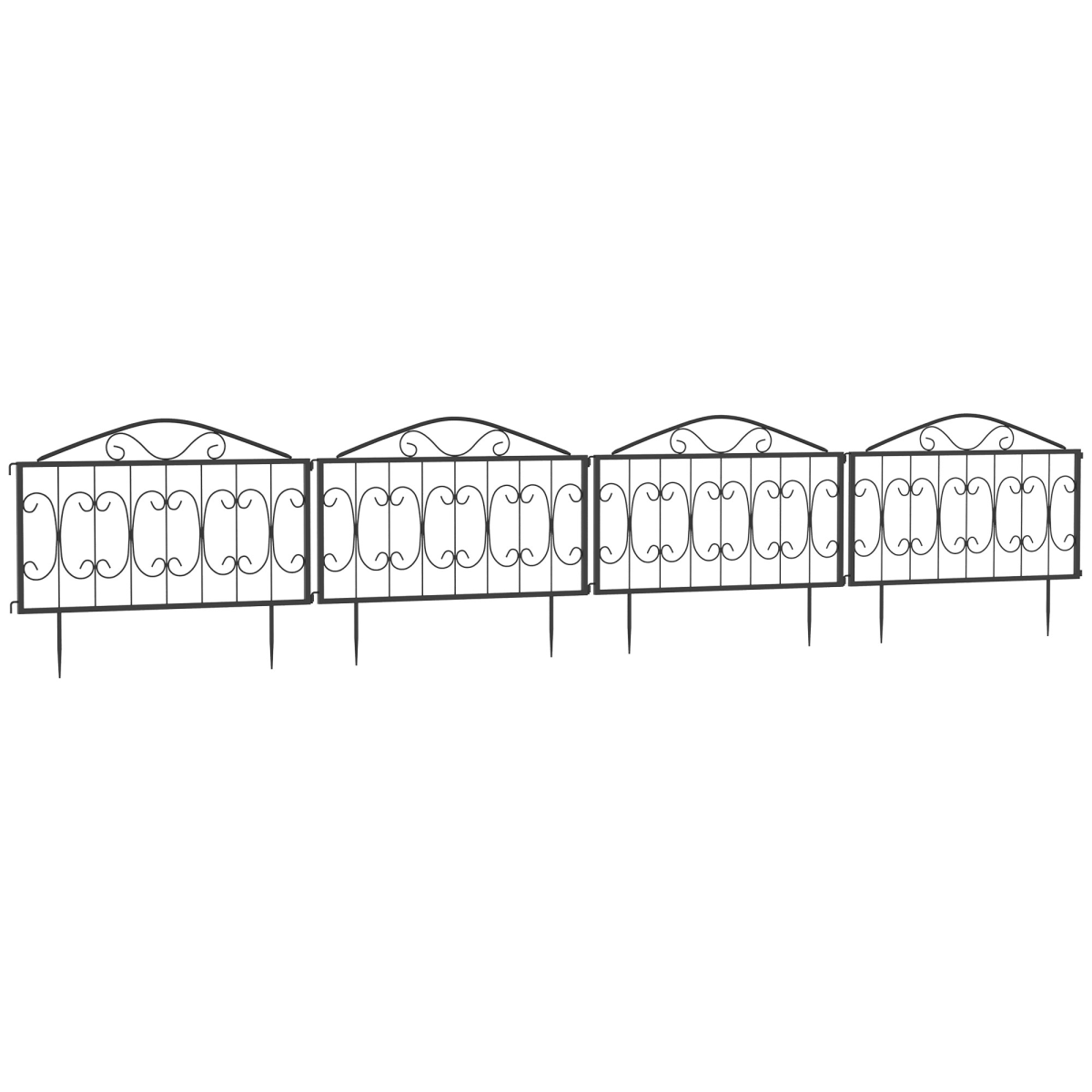 cortex-london-windsor-decorative-metal-garden-border-edging-4-piece
