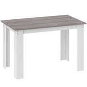 HOMCOM Dining Table for 4-6 People, Kitchen Table with Wood Effect for Dining Room, Grey