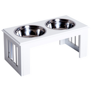 cortex-london-windsor-white-raised-pet-feeder-double-stainless-steel-bowls