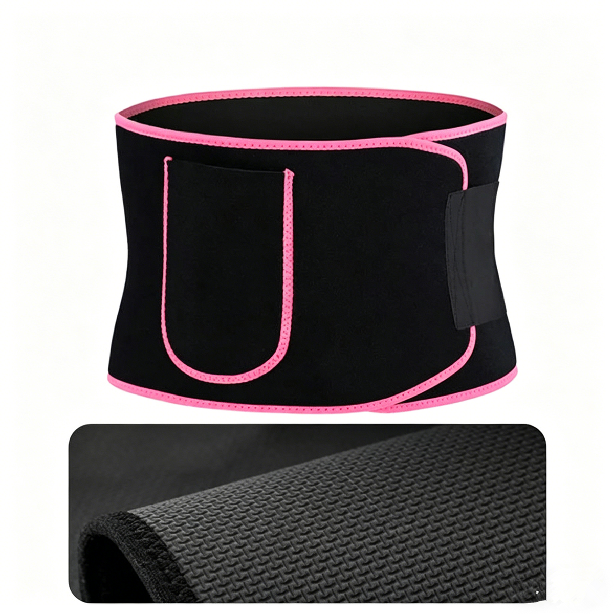 cortex-london-windsor-pink-black-neoprene-waist-trimmer-belt-phone-pocket