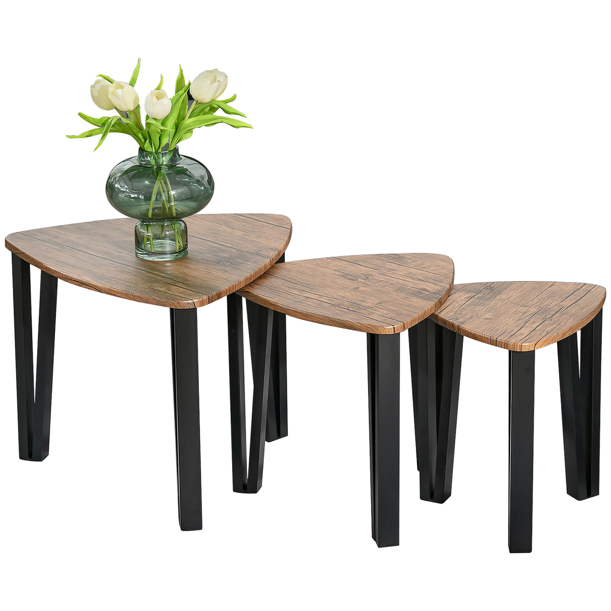 cortex-london-york-three-piece-walnut-stackable-coffee-table-set-mdf-steel-frame