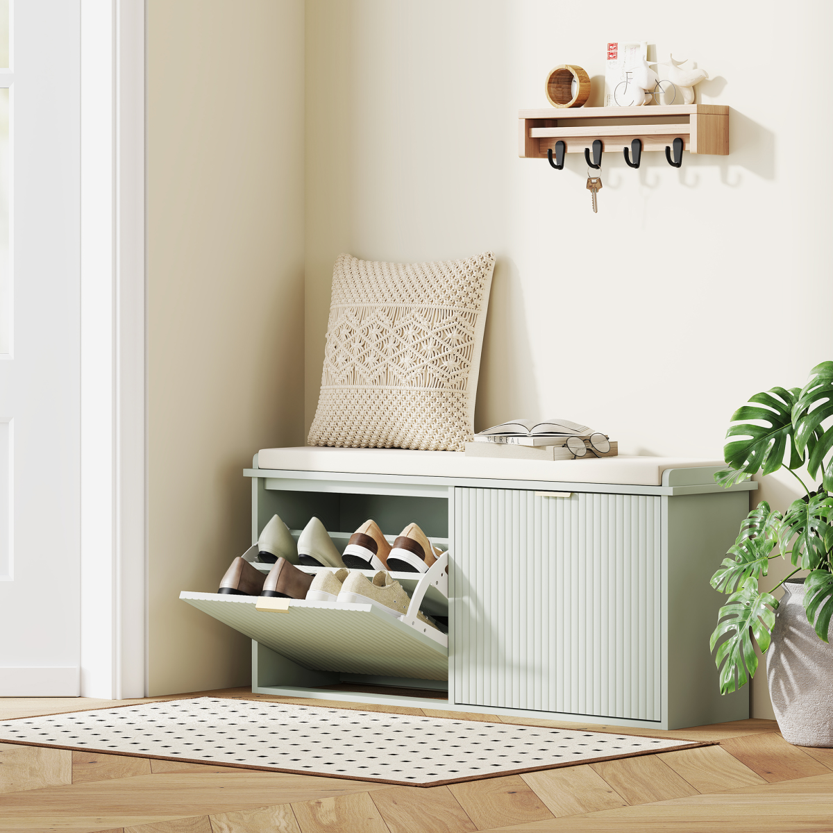 cortex-london-york-green-shoe-storage-bench