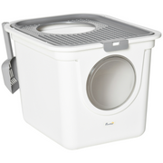 cortex-london-windsor-white-cat-litter-tray-front-entrance-top-exit