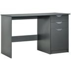 Computer Desk with Drawers, Workstation Grey