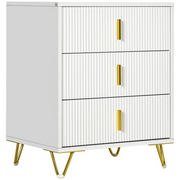 cortex-london-kensington-white-three-drawer-chest-ridged-front-gold-coloured-accents