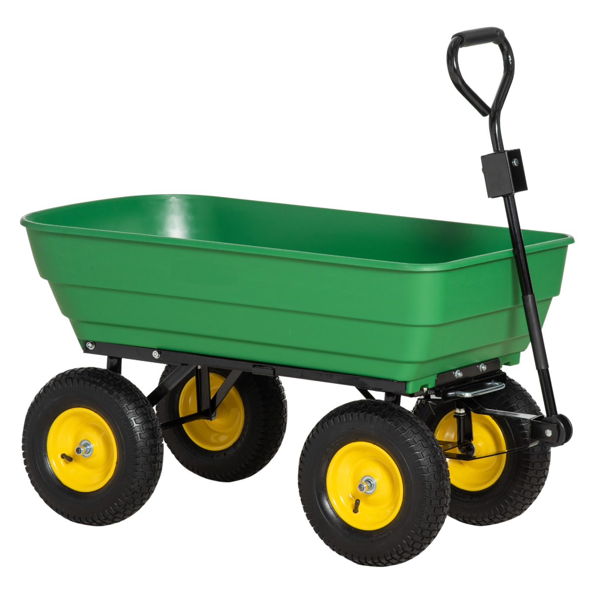 cortex-london-york-125l-green-garden-cart-heavy-duty-4-wheel-trolley