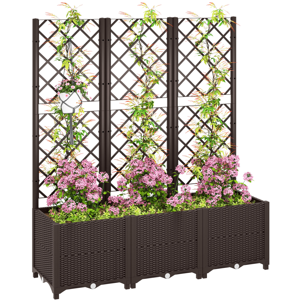 cortex-london-windsor-brown-pp-vegetable-planter-box-with-trellis
