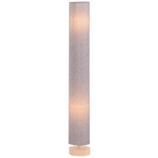 120H cm Wooden Base Floor Lamp W/Linen Fabric-Grey