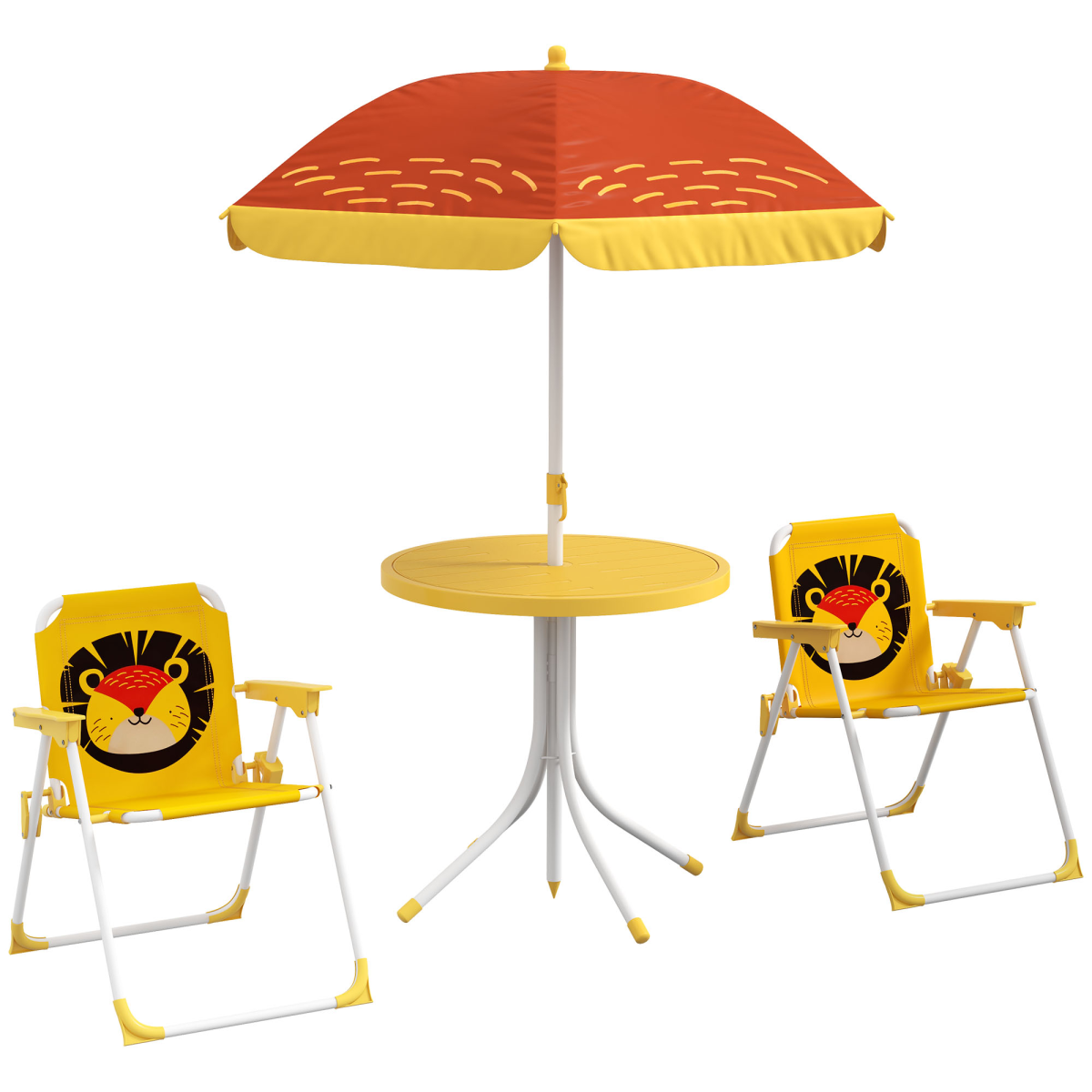 cortex-london-windsor-lion-kids-bistro-table-chair-set-adjustable-parasol-yellow-brown
