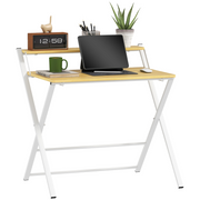 cortex-london-windsor-folding-home-office-desk-two-tier-shelf-maple-wood-effect-white