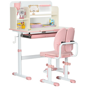 cortex-london-windsor-pink-adjustable-kids-desk-chair-set-storage