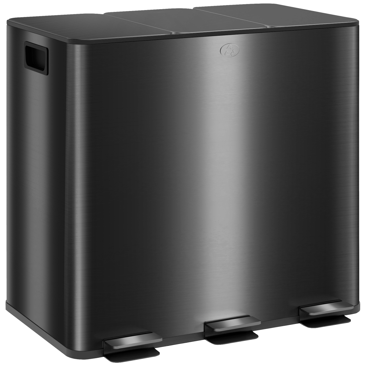 cortex-london-windsor-triple-kitchen-recycling-bin-3-x-15l-black