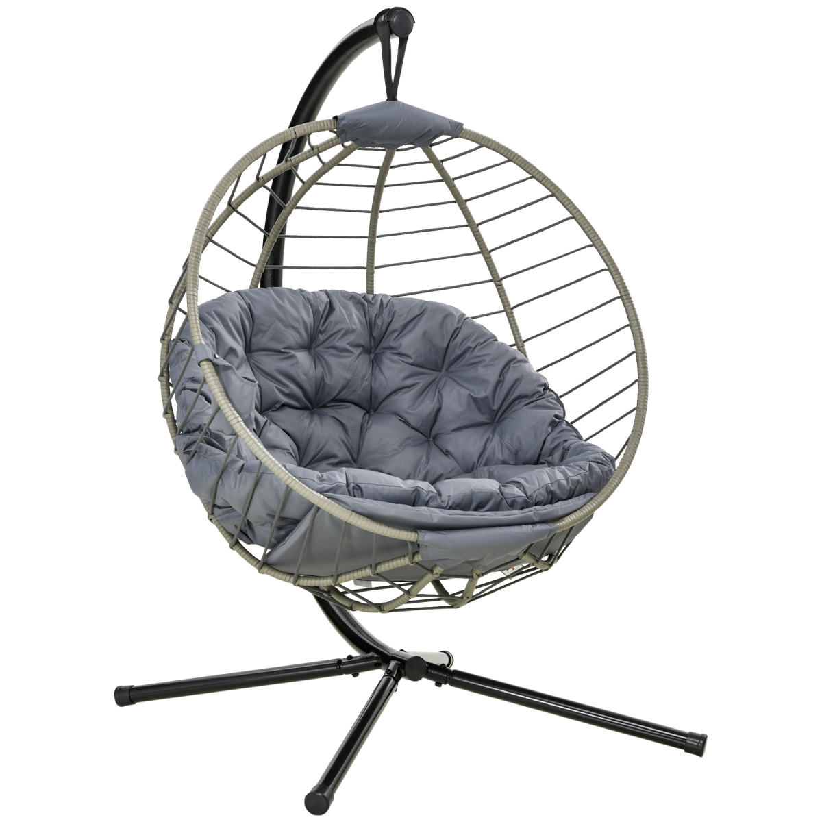 cortex-london-windsor-grey-rattan-hanging-swing-chair-stand-cup-holder