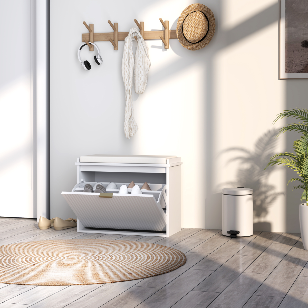 cortex-london-windsor-white-shoe-storage-bench-cushioned-seat