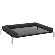 PawHut Elevated Dog Bed with Removable Bolsters, Raised Dog Bed for Large Breeds, Portable Indoor & Outdoor Pet Cots, Black