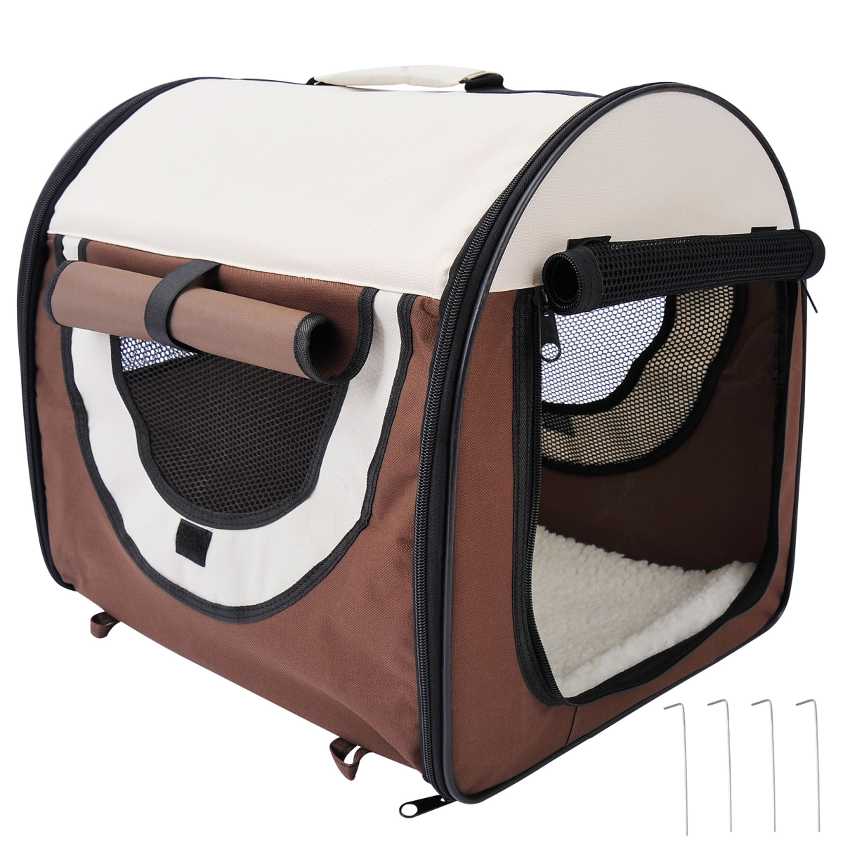 cortex-london-windsor-folding-soft-pet-travel-crate-brown