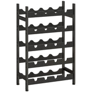 HOMCOM Wine Rack Freestanding Industrial Liquor Cabinet 5-Tier 20 Bottles Bar Stand with Adjustable Feet, Black