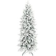 HOMCOM 6ft Flocked Artificial Christmas Tree