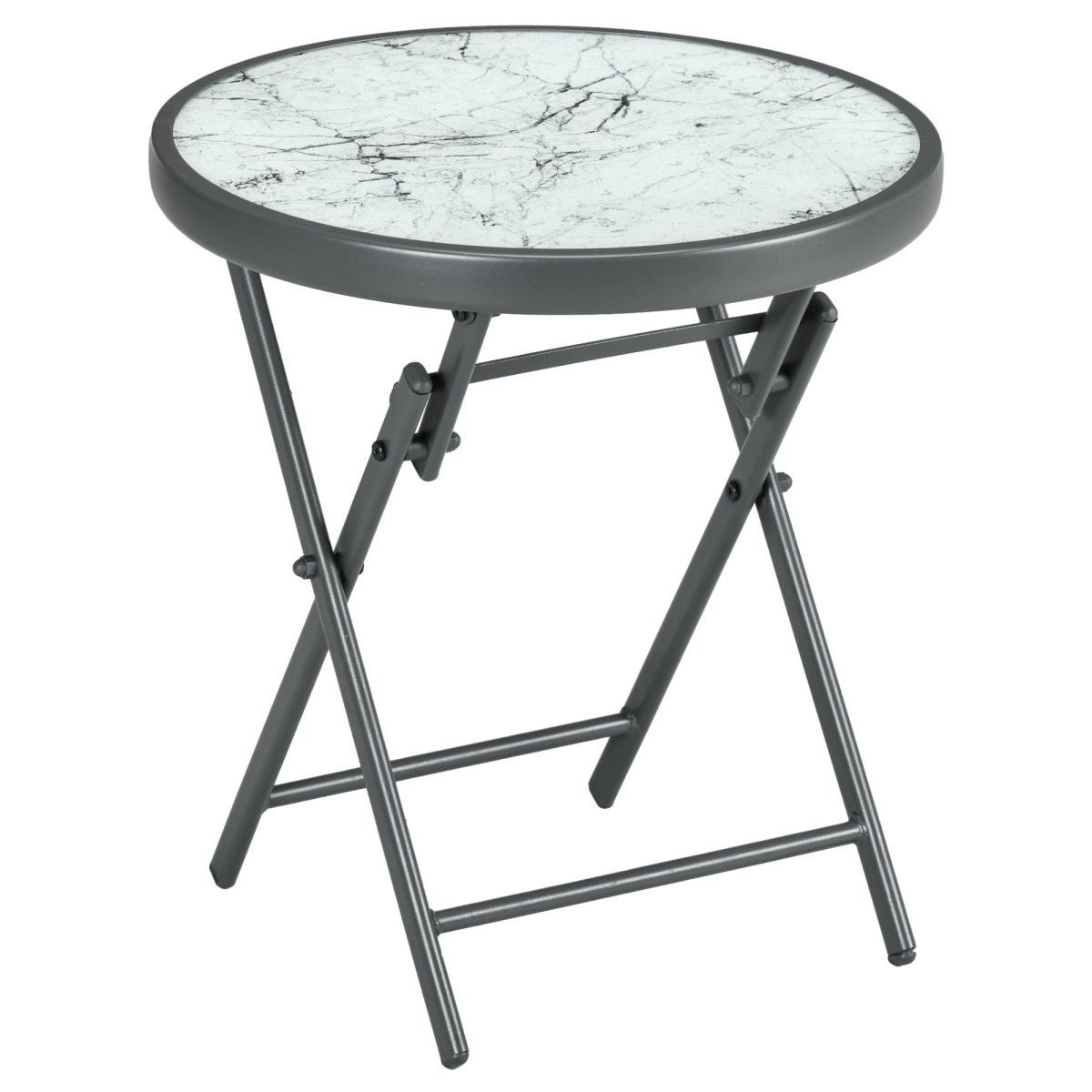 cortex-london-windsor-white-round-folding-glass-side-table