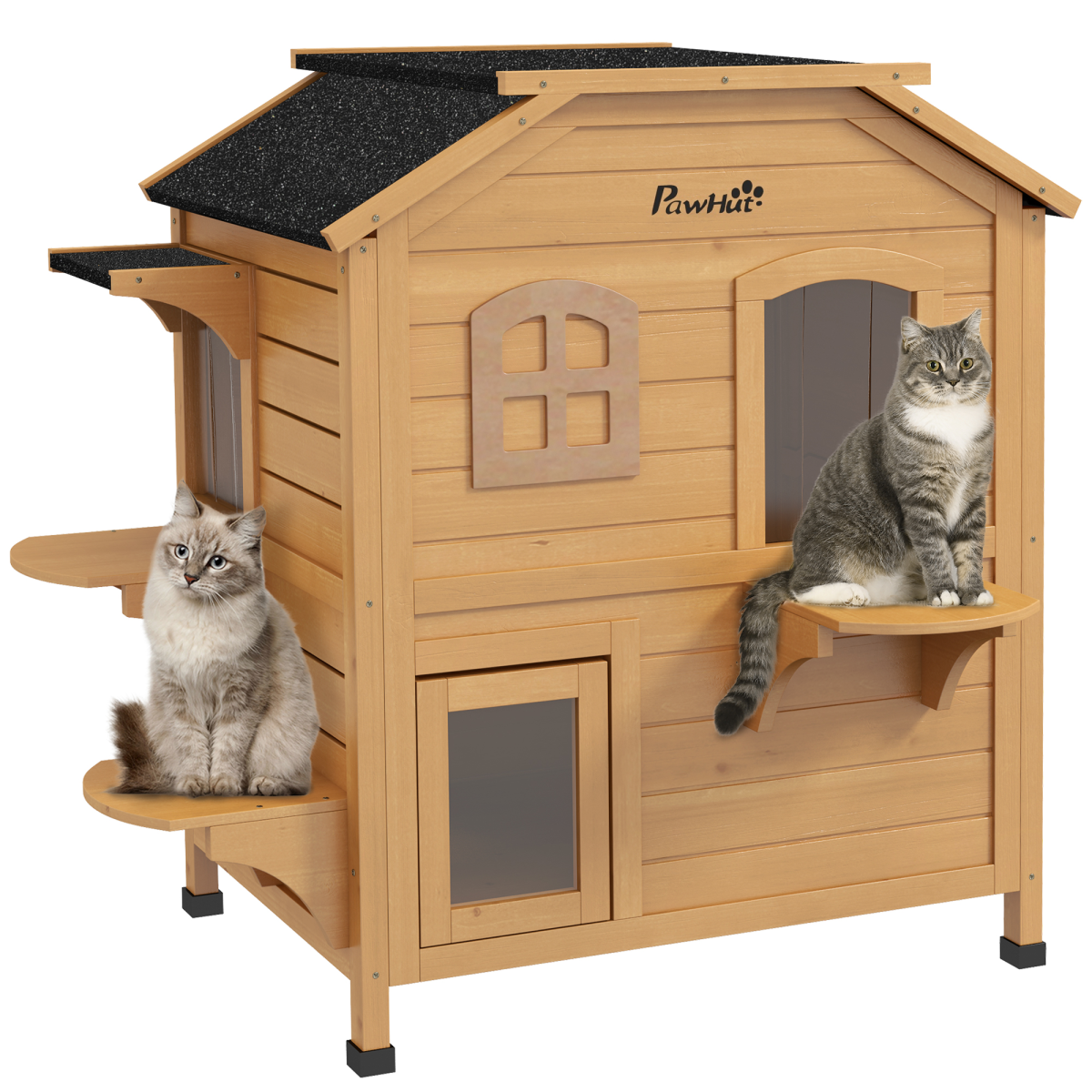 cortex-london-windsor-wooden-outdoor-cat-house-two-floor-fir-wood